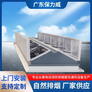 广州厂家电动消防排烟窗钢结构厂房屋顶排烟散热电动排烟窗