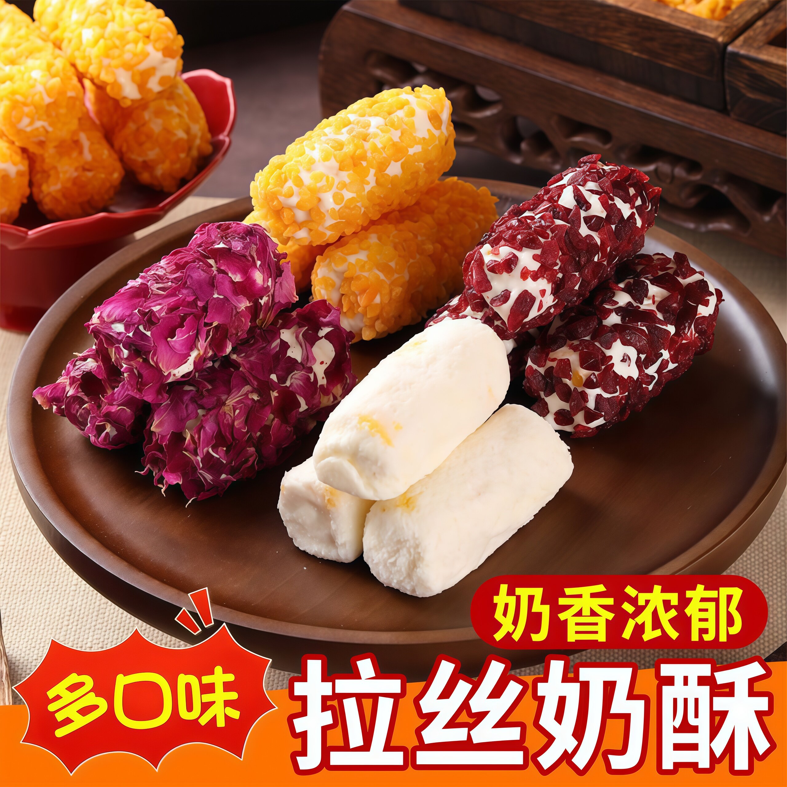 玫瑰拉丝奶酥芒果蔓越莓迷糊桃超好吃网红爆款高端零食下午茶点