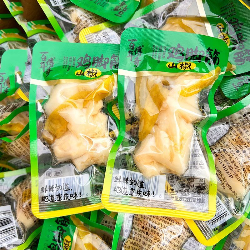 百年传奇山椒鸡脚筋去骨鸡脚筋泡椒凤爪小包装无骨鸡爪即食