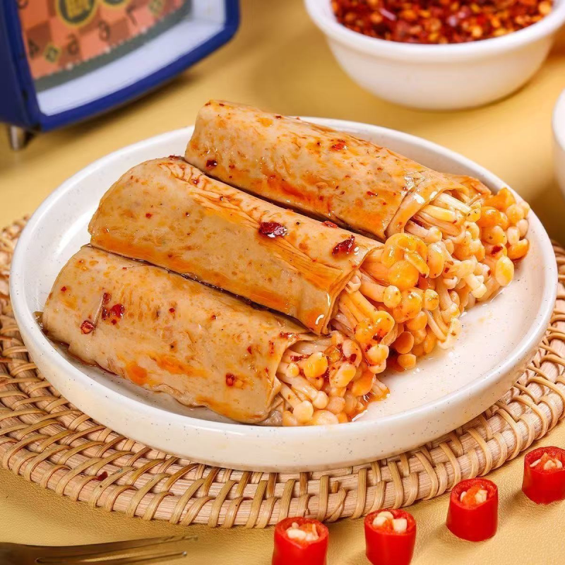 金针菇豆卷海带豆卷脆笋豆卷多口味夹心豆卷解馋休闲零食小吃宿舍