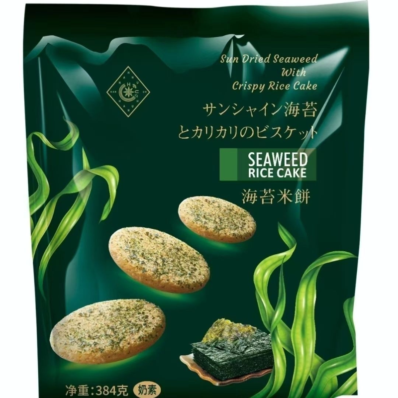 海苔米饼休闲聚会酥脆零食咸味雪饼办公室零食384g