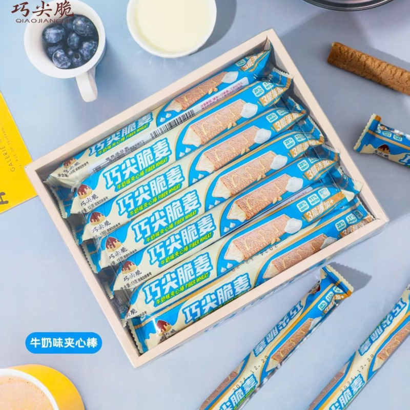 三角酥夹心米果纤麦巧克力长条脆角（代可可脂）