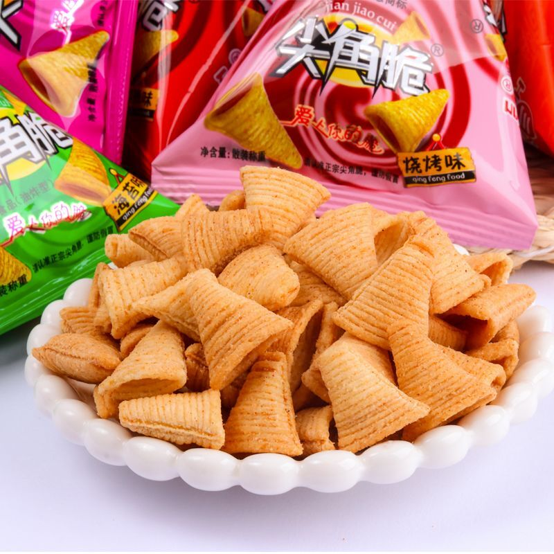 三惠尖角脆锅巴三角酥童年怀旧休闲小吃零食牛角脆薯片