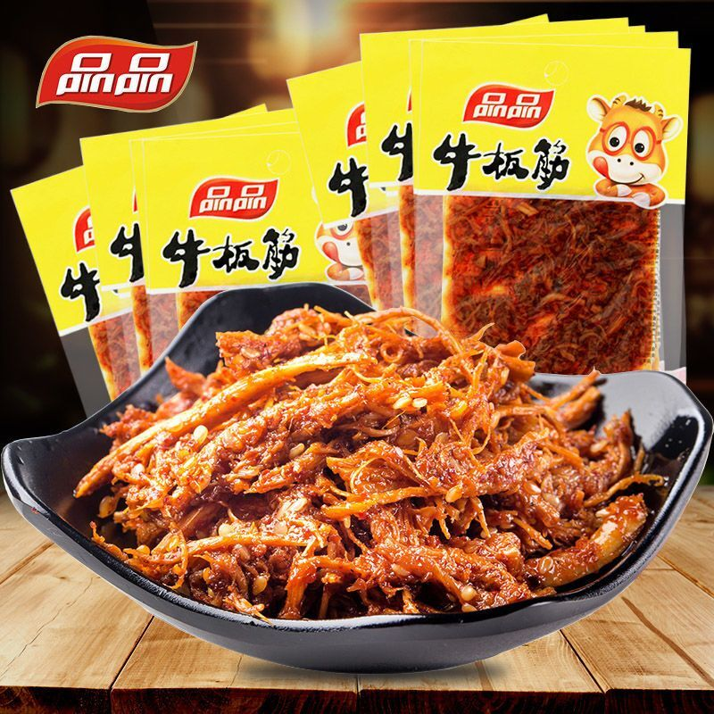 牛板筋12g* 15/60袋麻辣香辣烧烤味牛肉干辣条零食特产小包装