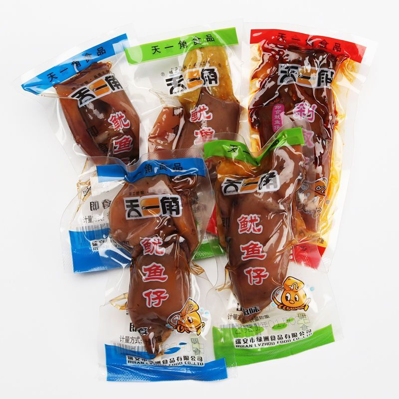 天一角鱿鱼仔海鲜零食小包装原味泡椒味剁椒味不带籽墨鱼仔