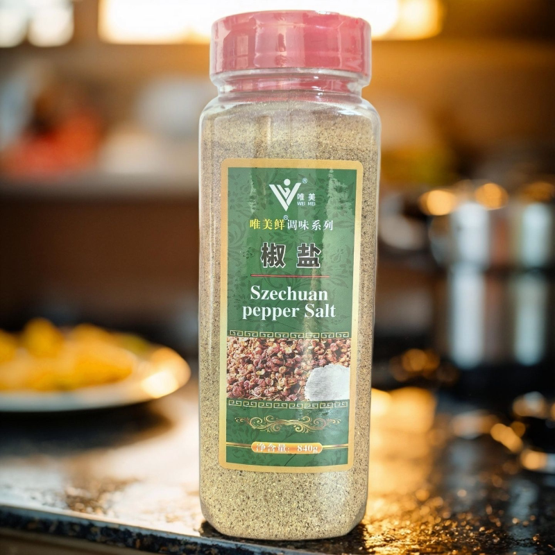 唯美鲜椒盐粉840g瓶装家用油炸烤串鸡柳手抓饼烧烤撒粉商用调味料