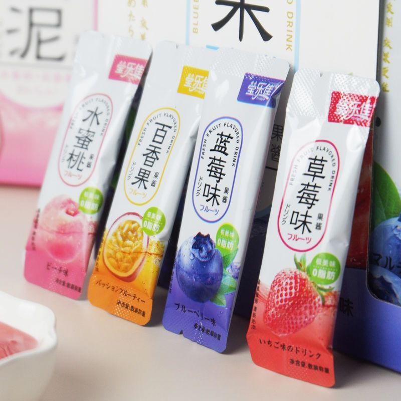 草莓蓝莓酱果酱烘焙奶茶店甜品沙冰水蜜桃果泥面包蛋糕添加零食品