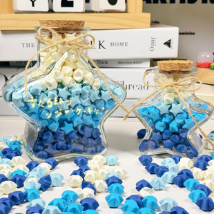 星星罐子星星玻璃瓶生日礼物五星瓶漂流瓶折纸许愿瓶高颜值空瓶