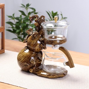 办公室耐热冲茶壶懒人磁吸泡茶神器 葫芦自动茶具家用创意中式