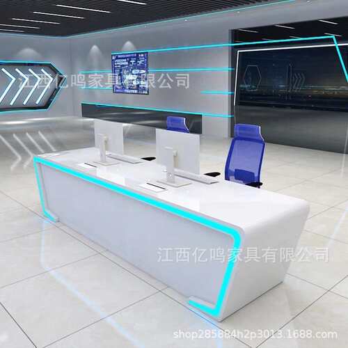 现代简约科技感操作台实验室操作台学校讲桌烤漆监控电脑桌控制台