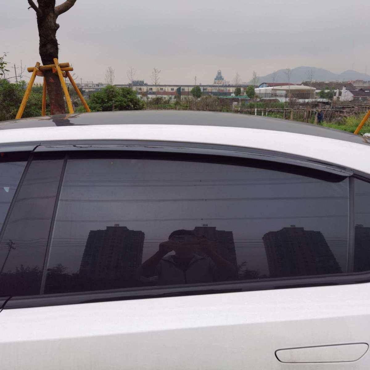 适用于深蓝SL03无边框车门黑武士晴雨挡雨眉装饰改装遮雨档