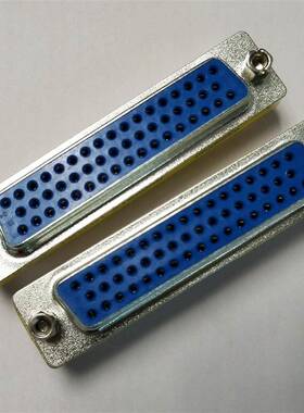 新品DB50芯转接头DSUB50母转母蓝色镀金d-sub50孔连接头1对1接线