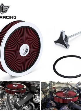 红色改装汽车空气滤清器14*3英寸适用于改装汽车