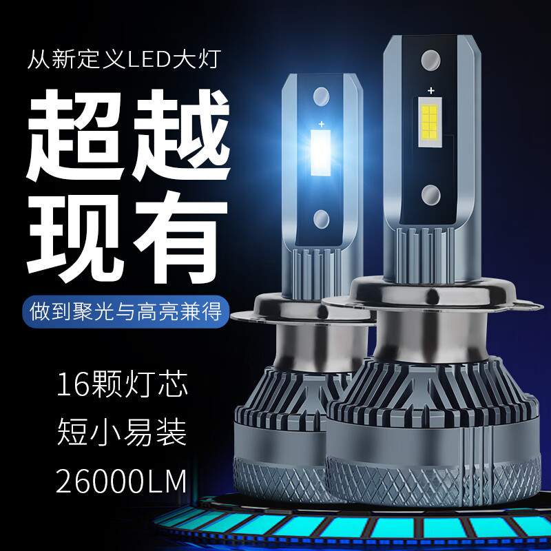 适用于16-17-19款东风风神AX3汽车前大灯led远光灯近光灯远近一体