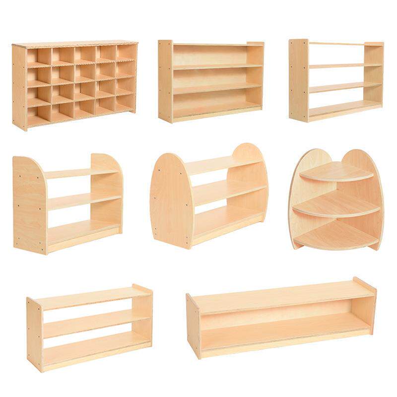 幼儿园实木玩具柜柜儿童储物书架家用简易蒙氏收纳柜书包柜教具柜