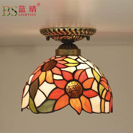 蒂欧式吸顶灯复古创意过道走廊飘窗阳台楼梯玄关led吸顶灯具