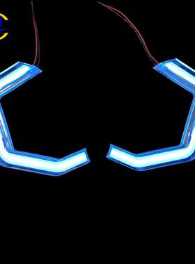 适配于 E90 E92 M3 M4 汽车日行灯 LED天使眼 冰蓝色水晶天使眼