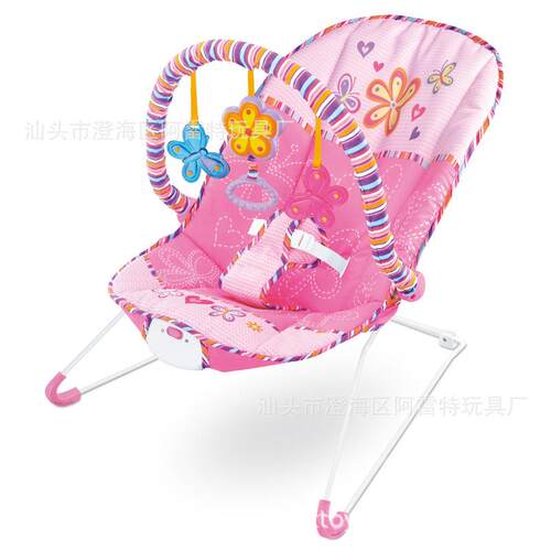 婴儿多功能震动摇椅新生儿益智音乐摇铃宝宝安全绑带躺椅休闲椅
