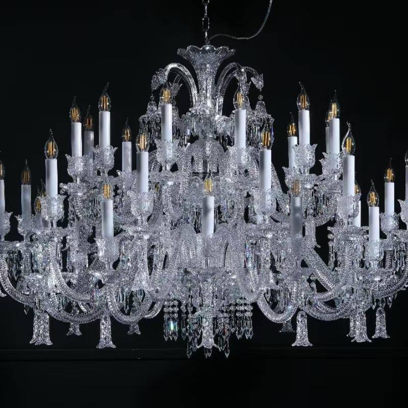 法式水晶客厅吊灯法式轻奢创意个性大气大厅餐厅设计师宴会厅灯具
