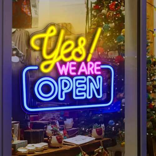工厂led霓虹灯OPEN商业广告氛围柔性灯牌led装饰灯