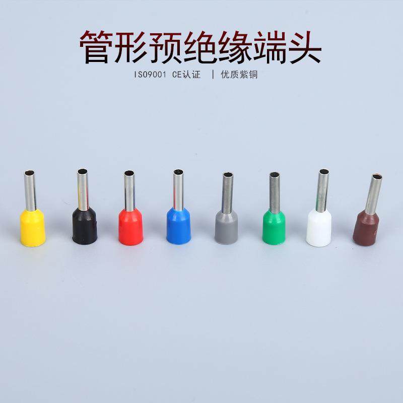 KT凯士通VE型E0308管形预绝缘端头紫铜鼻冷压接线端子1000只
