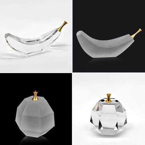 摆件装饰品客厅家居北欧风样板房茶几轻奢电视柜水晶水果几何精致