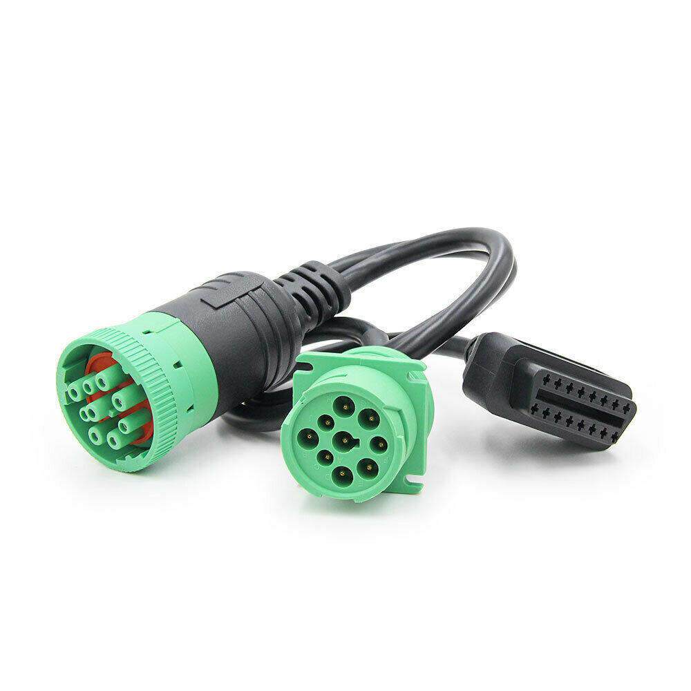 9 Pin to OBD2 Interface Truck Y Cable Adapter  J1939 卡车线