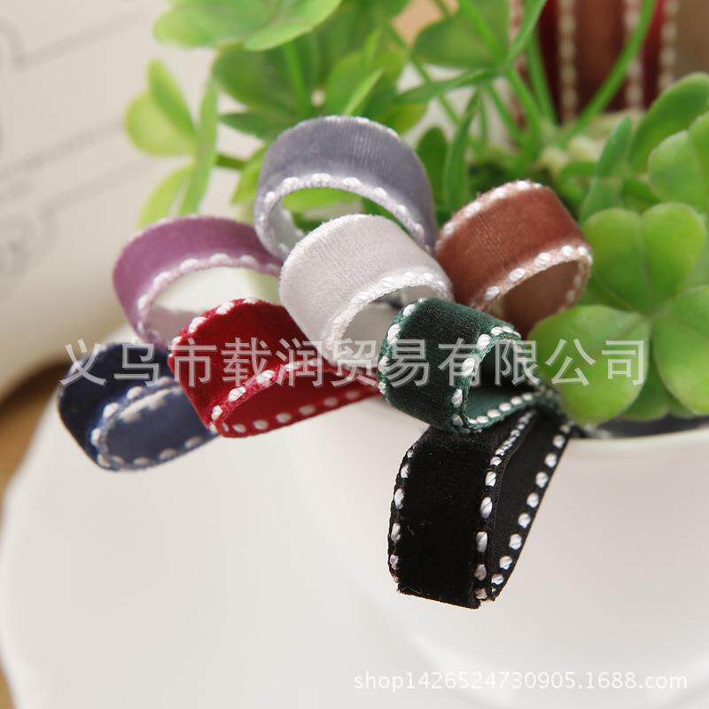 跳点跳线植绒带diy手工发饰饰品配件服装礼帽礼盒包装材料丝带