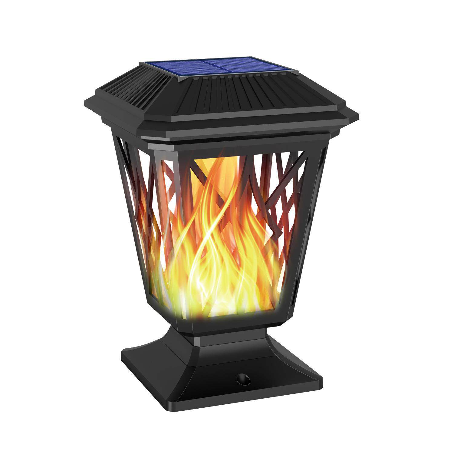 太阳能灯户外庭院灯 38LED花园花格草坪插地灯户外复古柱头别墅灯