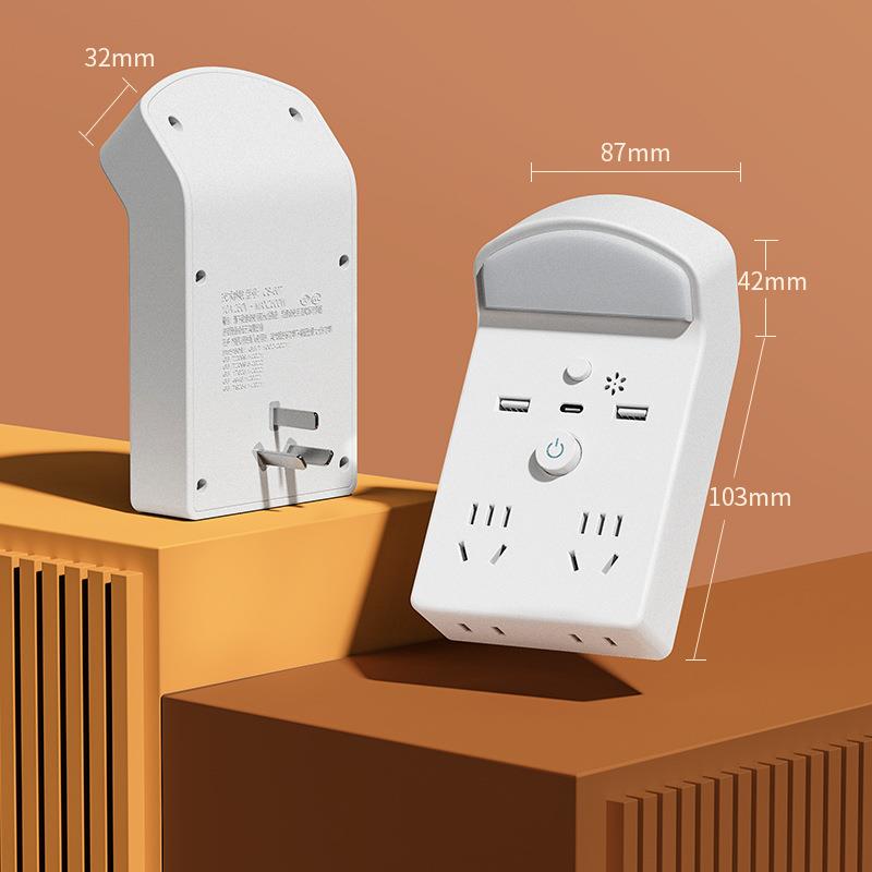 多功能插电小夜灯卧室睡眠灯一体式带开关插座壁灯夜间照明床头灯