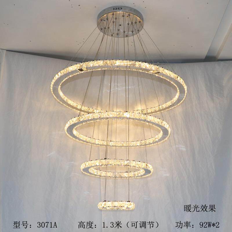 各种尺寸LED水晶圆圈吊灯 现简约水晶吊线灯 餐吊灯
