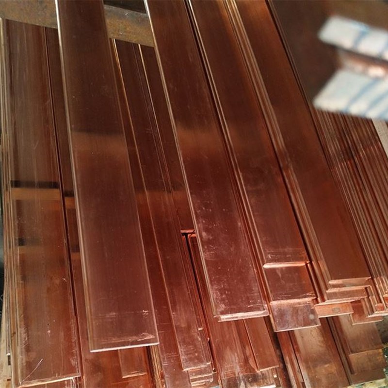 机房母排a镀铜锡排紫铜排加工打孔折弯紫铜排红条T2T3扁铜排