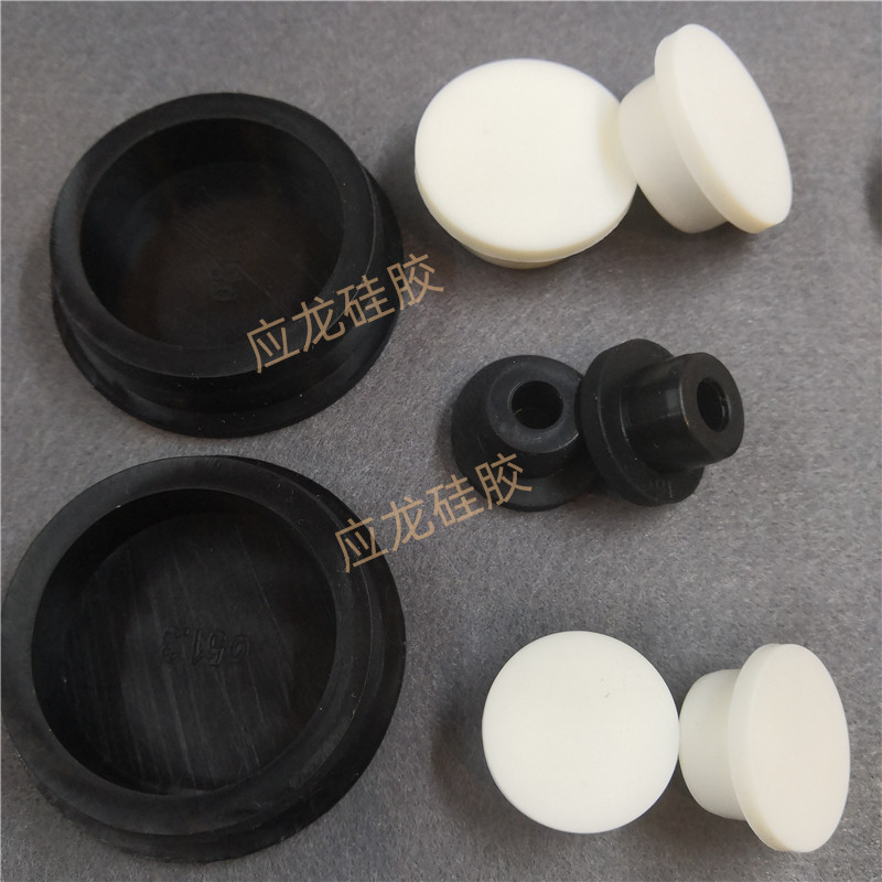 耐高温耐油T型平面矽胶塞空心阻流塞密封孔塞管孔圆形盖闷头防尘