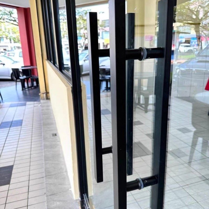 钛金拉丝木门大门加厚简约拉手扶手不锈钢把手中式玻璃门方形