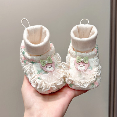 秋冬季婴儿加绒保暖防掉鞋袜