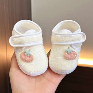 婴儿步前鞋 12个月幼儿鞋 软底0 卡通可爱 1岁男女宝宝布鞋 春夏季