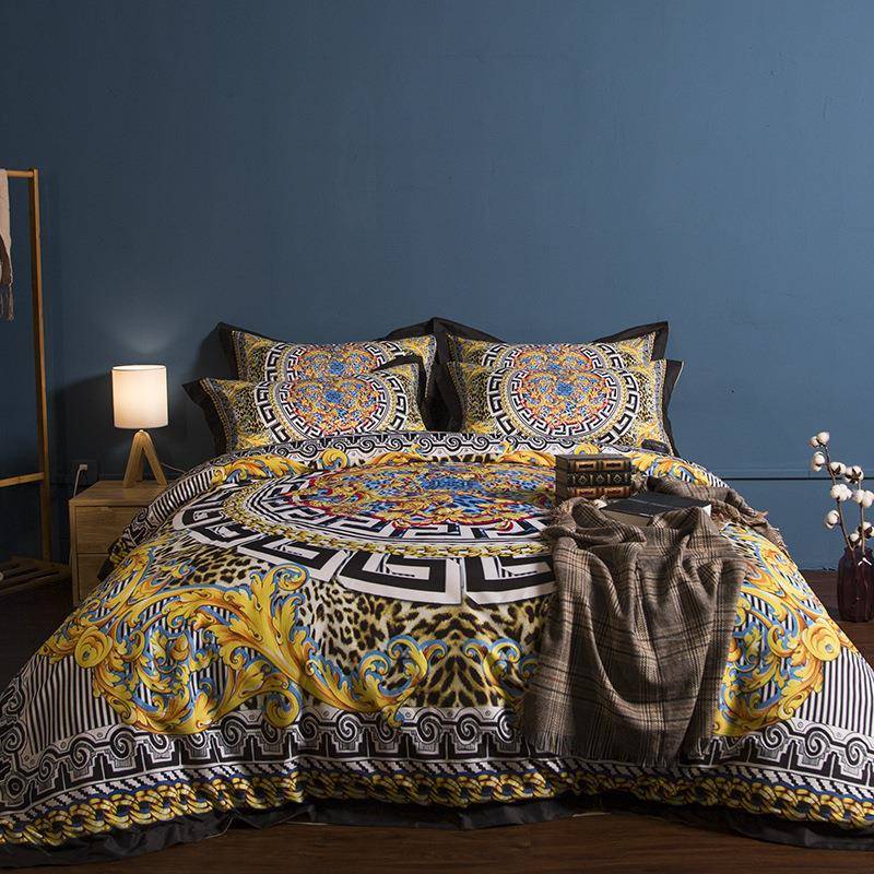 四件套欧式宫廷风磨毛套件1.8m床数码印花双人1.5米