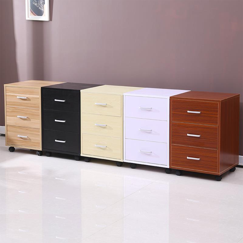 供应板式办公文件柜带轮活动柜三抽矮柜桌底柜带锁收纳