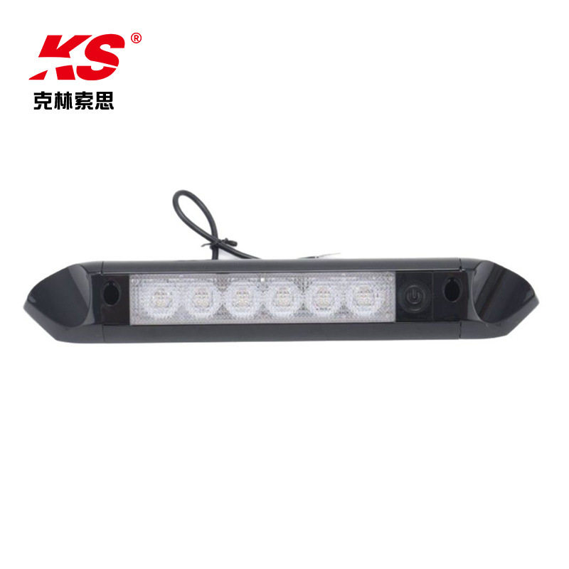 厂家出口LED白色琥珀色12v-24v一体化拖车房车露营车用照明灯