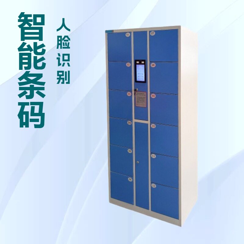 电子存包柜超市商场智能条码人脸识别储物柜工厂员工刷卡更衣柜