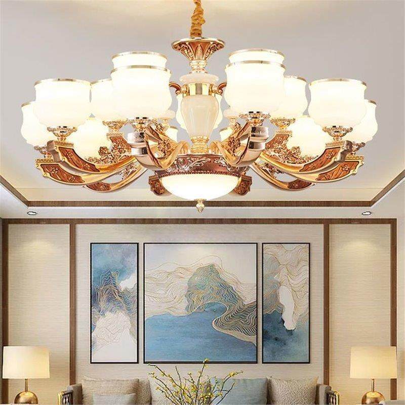 2024新款简欧吊灯欧式客厅吊灯简约现代锌合金大气家用餐厅卧室灯