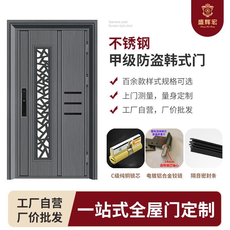 广东防盗门家用入户通风门家用小区庭院进户门铝板精雕可推拉门