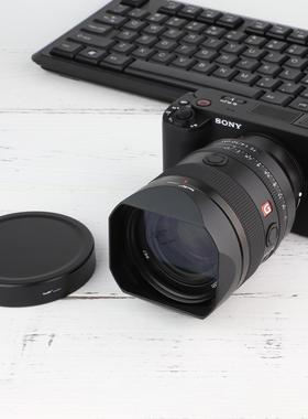 号歌方形金属遮光罩适用Sony索尼FE35mmF1.4镜头FE50mmF1.4GM定焦G大师A7CRa7CIIA7R4相机配件配盖UV可用