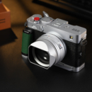 XE5新款 号歌39mm用于富士XF23mm F2.8 WR镜头复古配件带盖 f2.8镜头方形金属遮光罩XE5套机镜头XF27mm