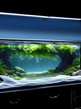 新款5d立体画高清水族箱造景装饰壁纸生态水草缸鱼缸背景专用贴纸