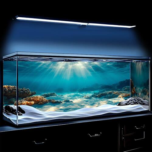 高清定制正胶外贴鱼缸深海海底水族箱造景壁纸3d立体贴画背景贴纸