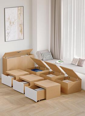 定制实木榻榻米床箱储物卧室地台床衣柜一体组合儿童单人床小户型