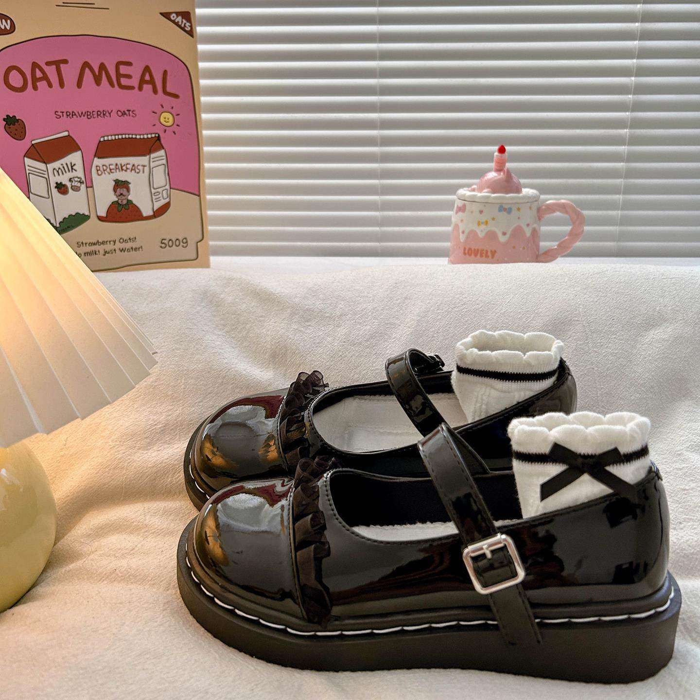 玛丽珍小皮鞋女2025夏季新款浅口配裙子jk蝴蝶结百搭日系厚底单鞋