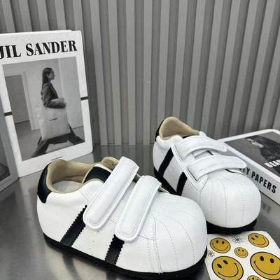 贝壳头增高小白鞋女2025新款爆款魔术贴休闲板鞋轻便真皮百搭鞋