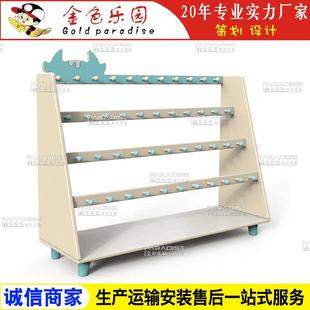 MJJ-2451幼儿园毛巾架实木塑料书柜儿童家具橡木课桌椅长方桌